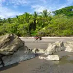 All-terrain,Bike,Standing,On,A,Rocky,Beach,Of,Costa,Rica