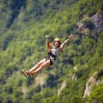 Happy,Young,Cheerful,Female,Tourist,Wearing,Casual,Clothes,Riding,On